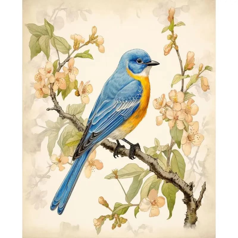 GATYZTORY Paint By Numbers Acrylic paints Picture Paint Birds Animal Crafts Gift Handicraft Art Pictures By Numbers Home Decor