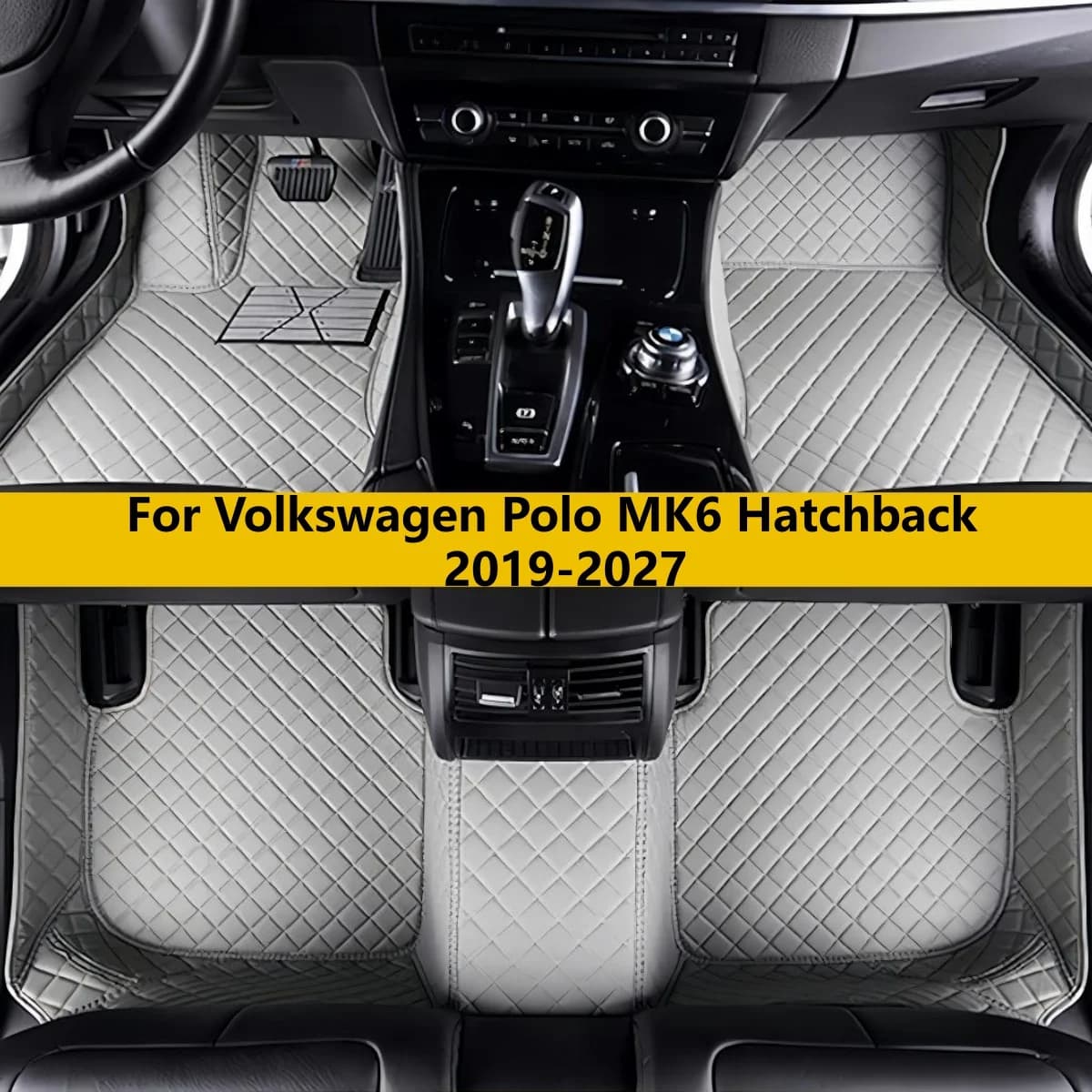 Car Floor Mats For Volkswagen VW Polo MK6 Hatchback 2019 2020 2021 2022 2023 2024 2025 2026 2027 car accessories