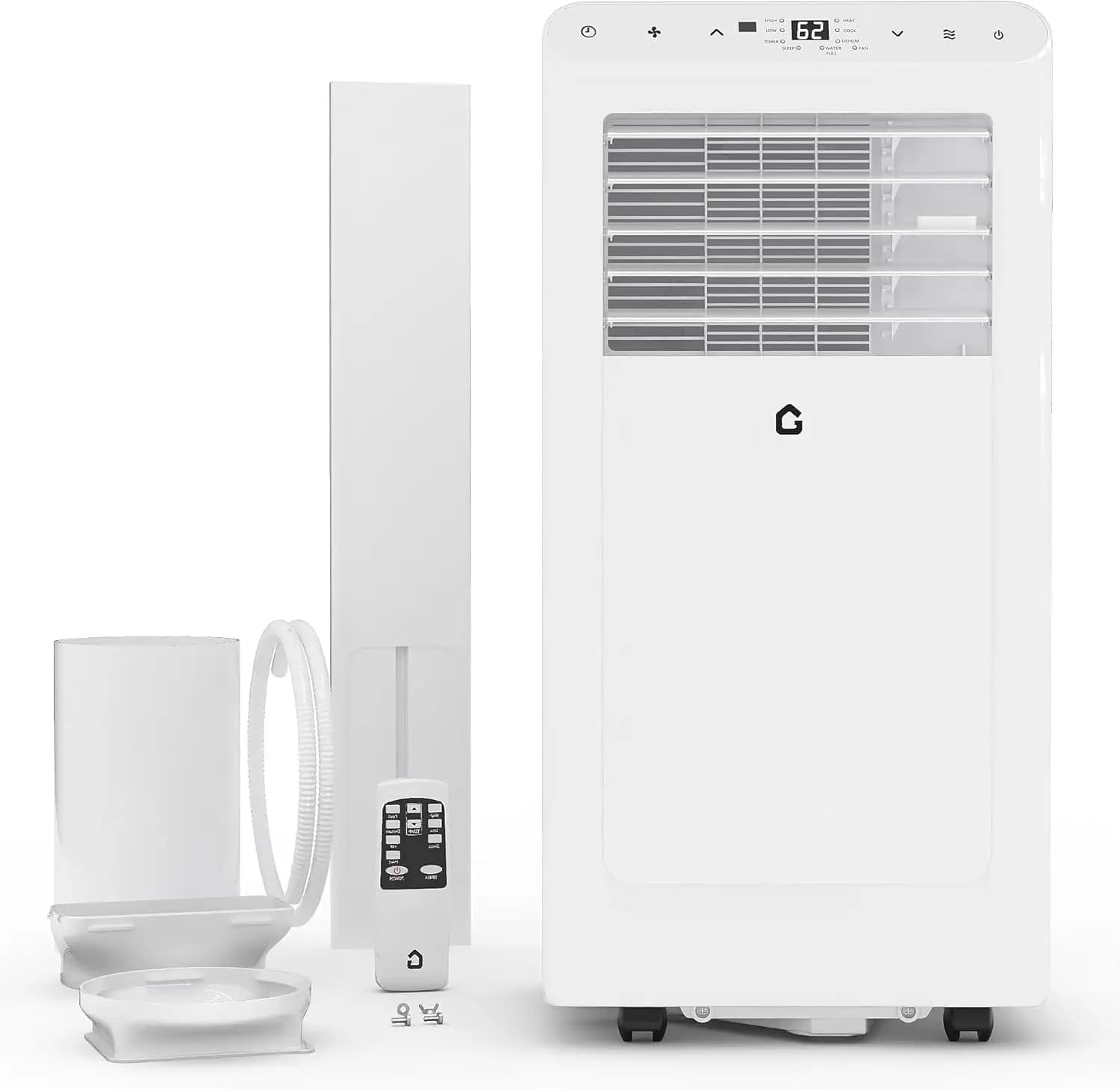 Condizionatore d'aria portatile da 8000 BTU, deumidificatore e modalità ventola per ambienti fino a 350 piedi quadrati, con modalità sleep, telecomando