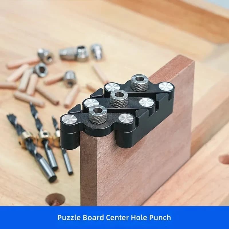 Woodworking Punching Positioner Log Tenon Self Aligning Furniture Puzzle Wooden Pin Vertical Opening Tool