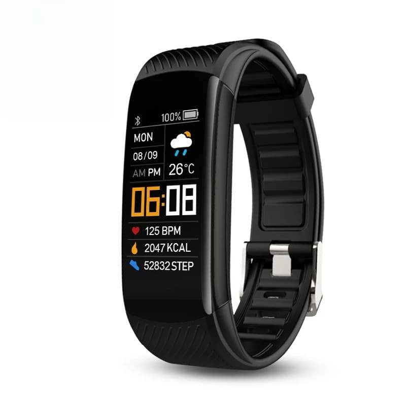 Smart Bracelet for Color Screen C5S Exercise Pedometer Heart Rate Blood Pressure Monitoring Silicone Oxygen Health