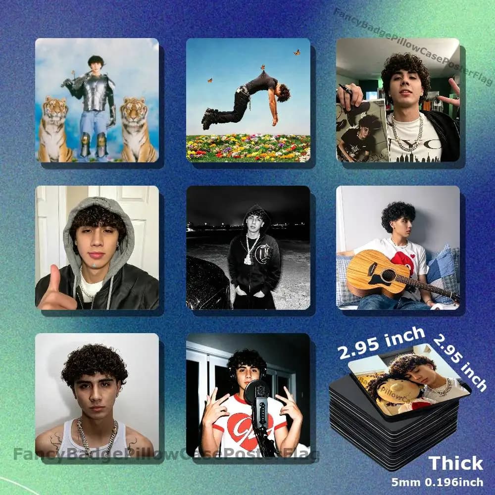 D-Dannylux LEYENDA Acrylic Refrigerator Magnets Square Tiles with Magnetic Sheets for Home Decoration