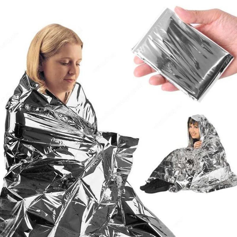 Emergency blanket Mylar Thermal First aid kit for outdoor survival Save Space Foil Camp Alpine hiking Bug Out Bag Keep the heat