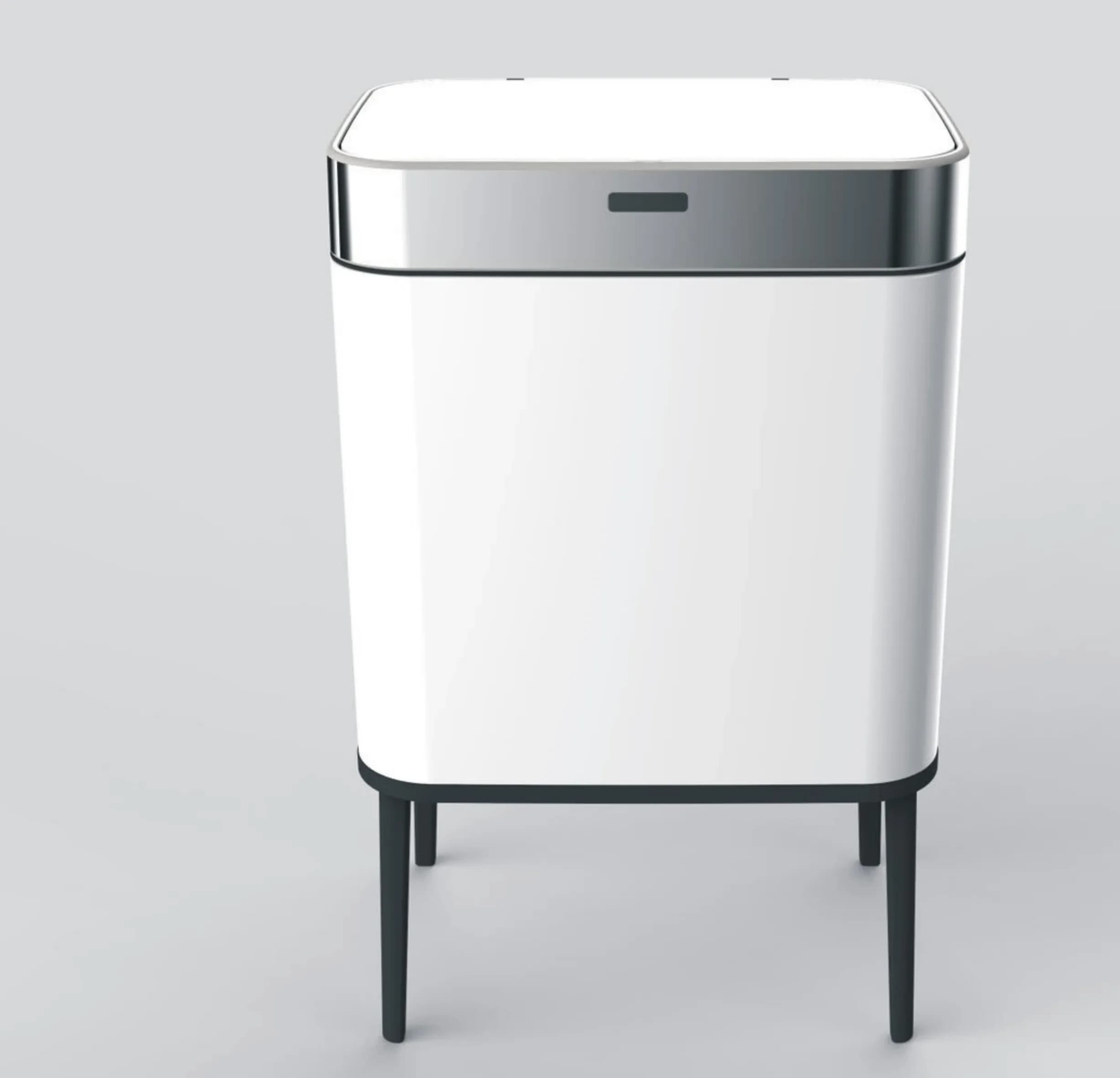 Cestino per Rifiuti da Cucina in Acciaio Inox da 60L con Sensore Intelligente, Contenitore Grande con Scomparti Separati