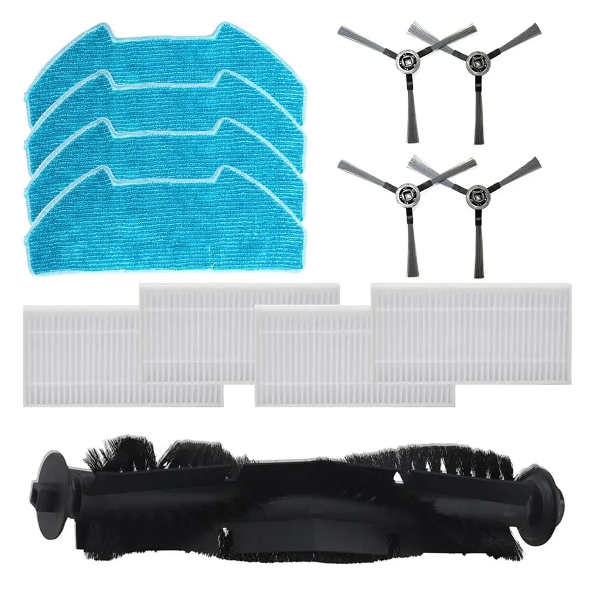 Kit spazzola laterale in tessuto per mop con filtro di ricambio per parti di elettrodomestici per aspirapolvere robot R10