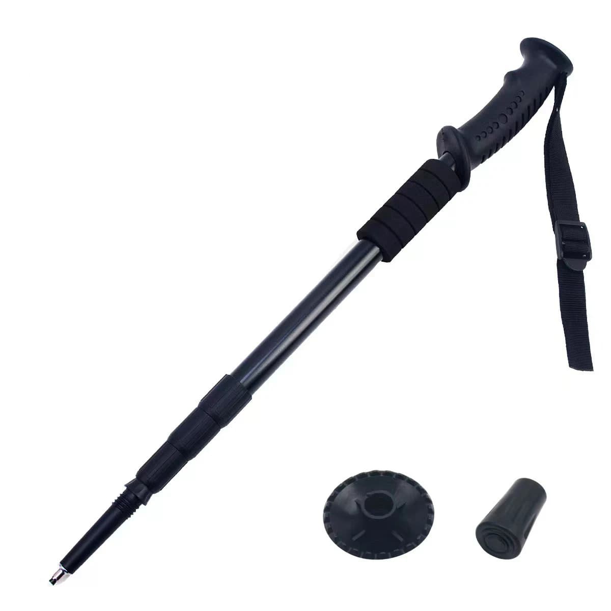 1PC 4 Section Portable Outdoor Foldable Telescopic Aluminum Alloy Trekking Poles Lightweight Hiking Stick For Camping Climbing