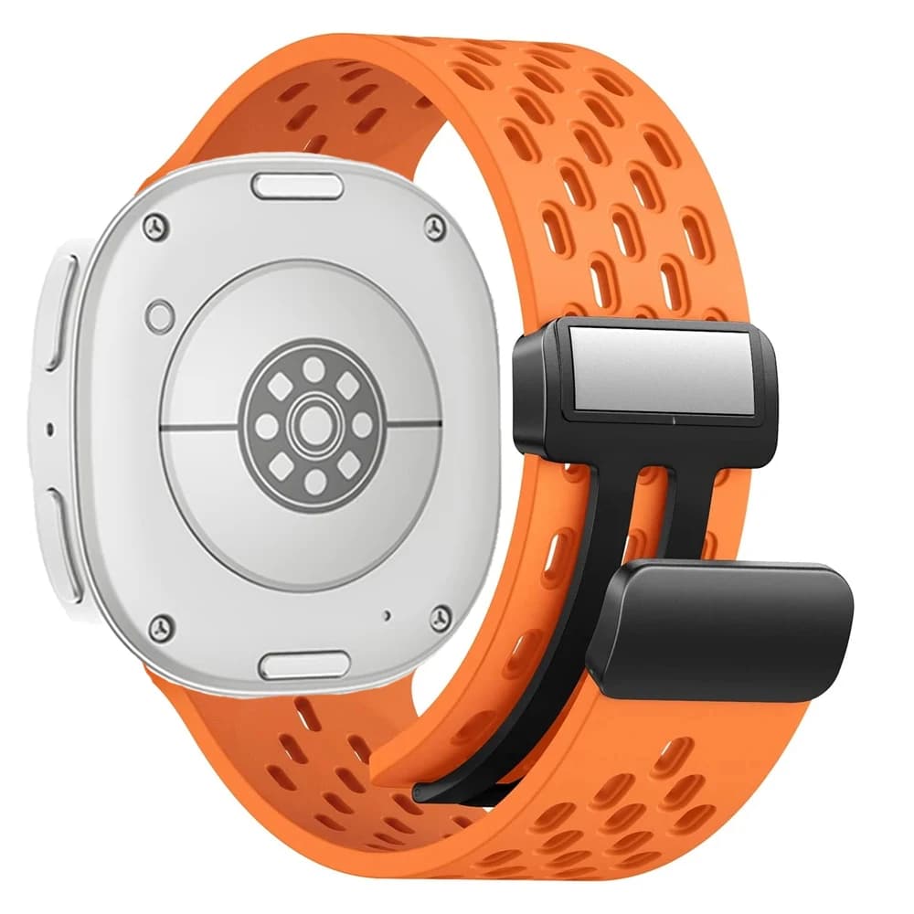 Cinturino magnetico per Samsung Galaxy Watch 8 44mm 40mm cinturino sportivo in silicone traspirante Correa braccialetto Galaxy Watch 8 Classic 46mm
