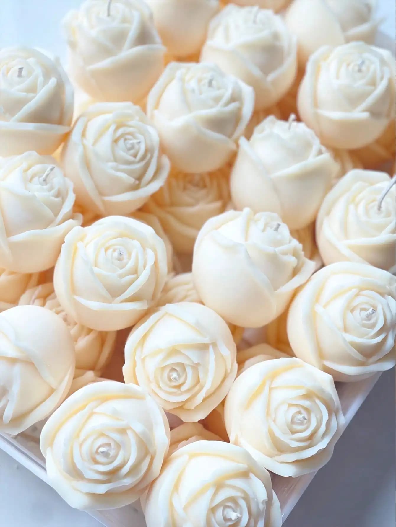 Candele profumate con fiori di rosa Eleganti bomboniere sfuse per gli ospiti Candela rosa Bomboniere per addio al nubilato Decorazioni romantiche per la casa