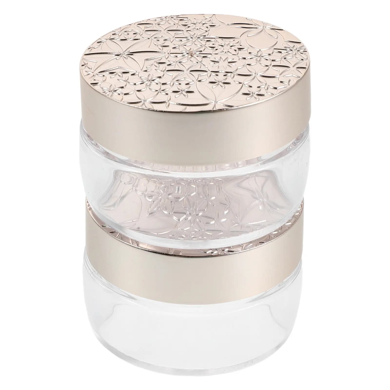2Pcs Loose Powder Case Puff Box Mini 10G Refillable Jar Leakproof Travel Makeup Powder Container Puff Storage