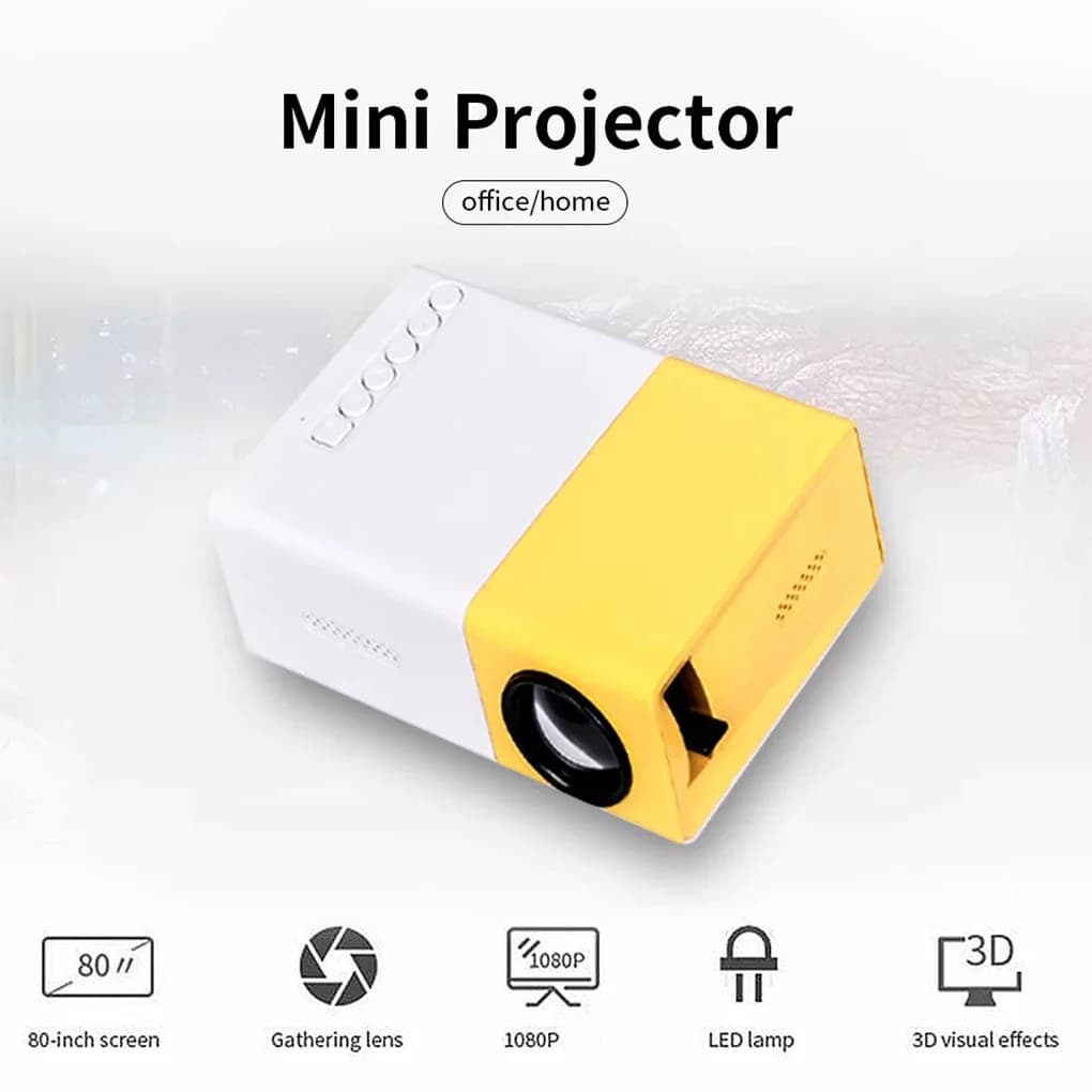 YG300 MINI proiettore portatile Home Theater Smart TV Laser Beamer 3D Cinema LED videoproiettore per 1920 x1080 film tramite porta HD