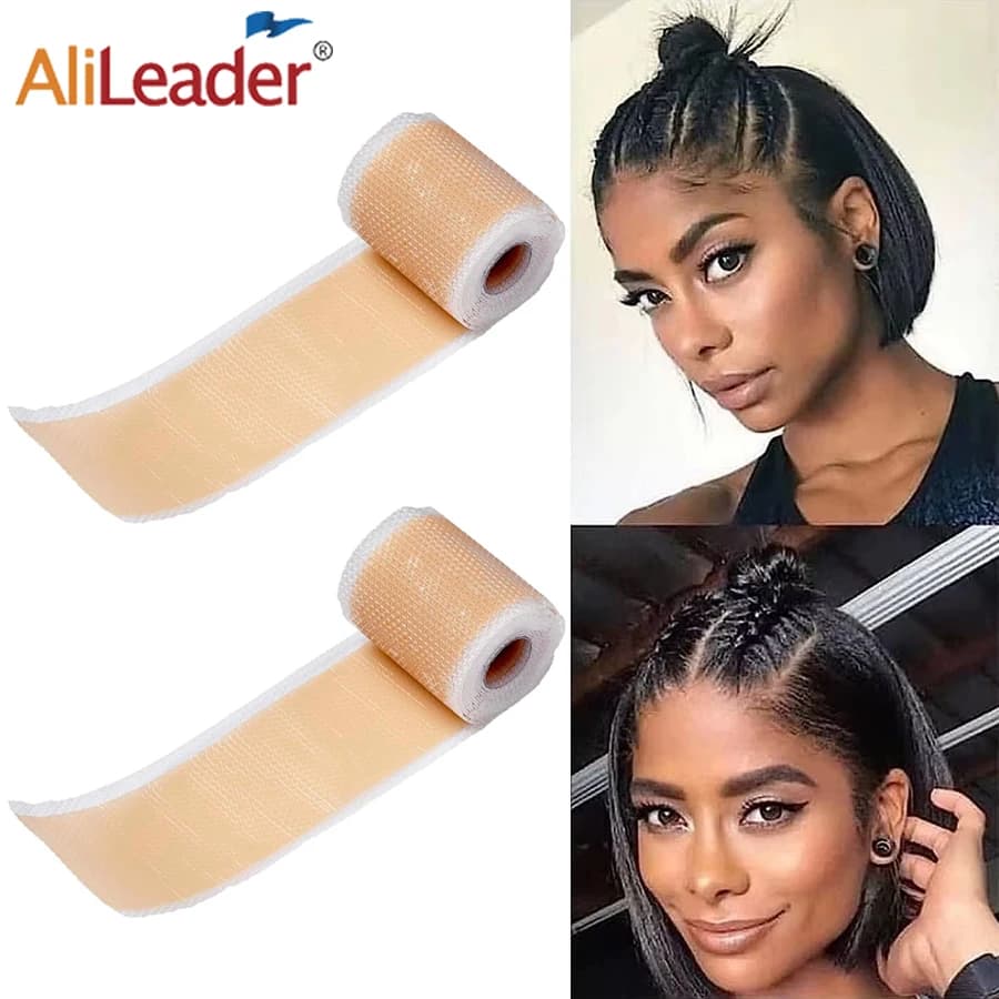 Nastro in silicone ultra-sottile e simile alla pelle per parrucche in pizzo, griglie e nodi, riutilizzabile e resistente al sudore, tenuta forte, leggero.