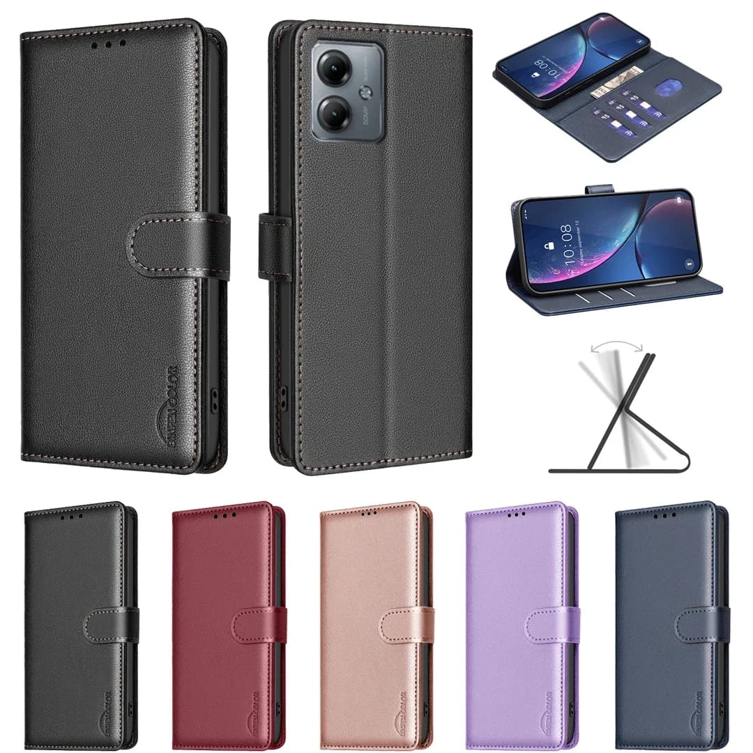 Business card holder with RFID block for Motorola G54 5G EU Edge 40 5G G13 4G G23 4G G53 5G G73 5G E13 4G Cover