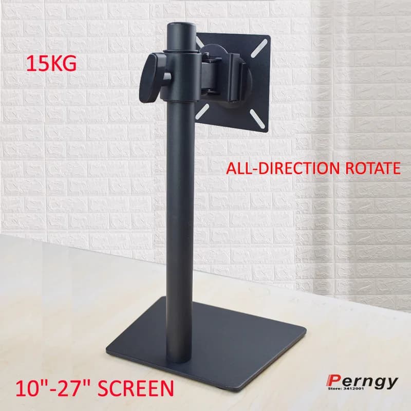AOC6 10"-27" 24" liftable down 15 kg all directions adjust table support for metal monitor support for single screen 75X75 100x100
