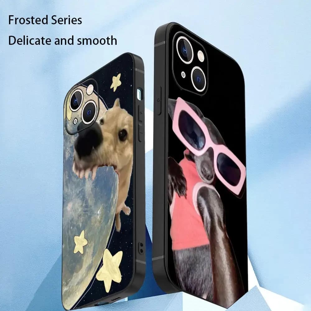 Dog cute design Playful ins lovely Phone Case For iPhone 17 16 e 15 14 13 12 Plus Mini Pro Max Soft black Shockproof Cover
