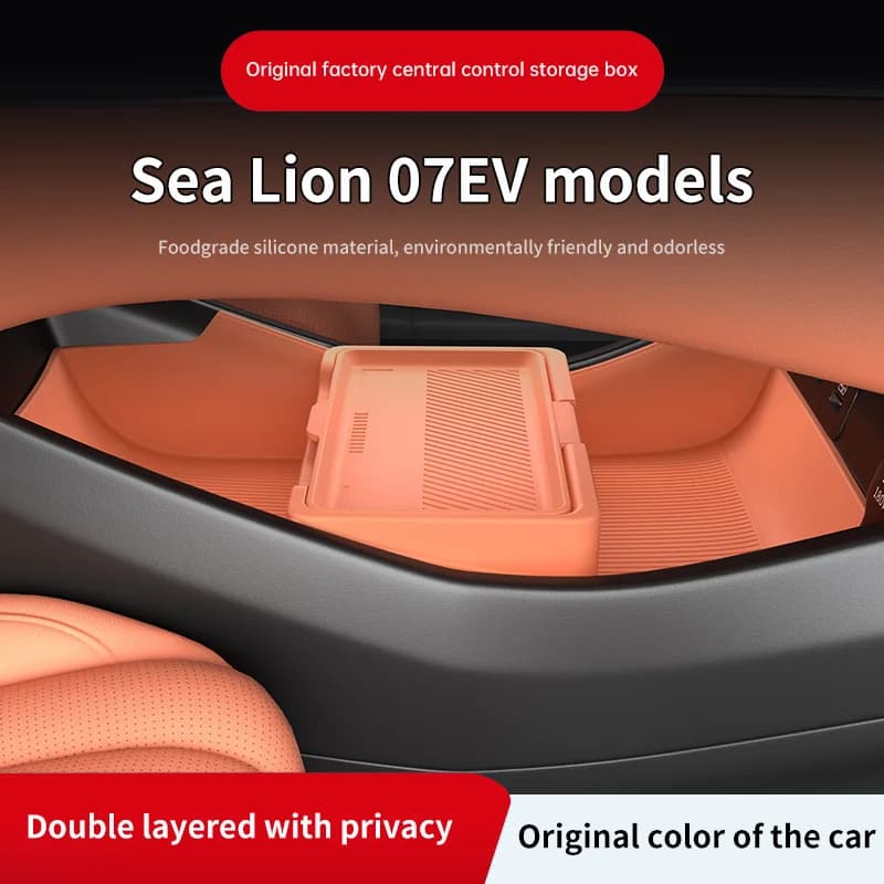 2025 Per BYD Sealion 7 Console centrale in silicone sotto la scatola di immagazzinaggio Organizzatore di controllo centrale Zerbino Interni auto