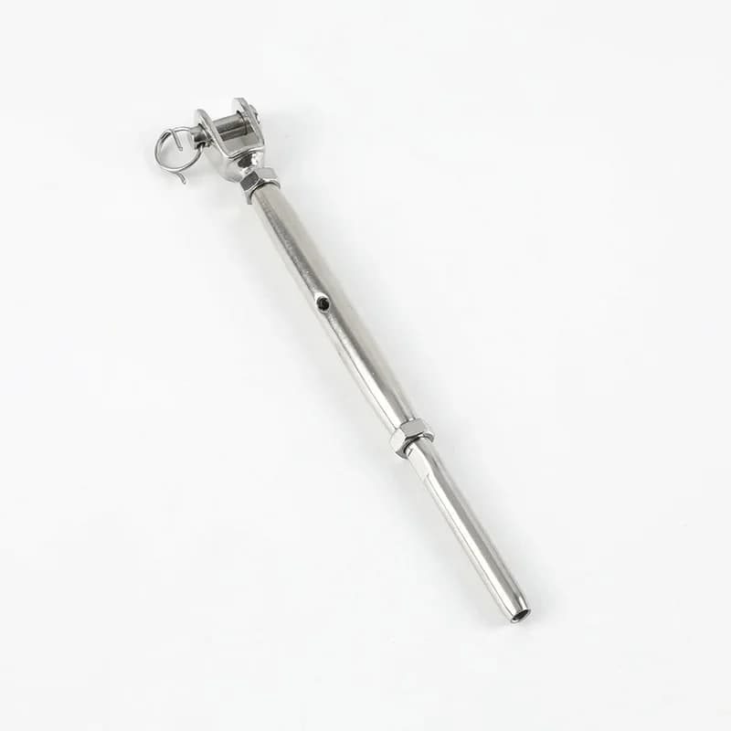 6PCS Marine 316 Stainless Steel Cable Railing Kit Jaw Swage Stud Turnbuckle Fork Terminal For 1/8‘’ 3mm Wire Rope