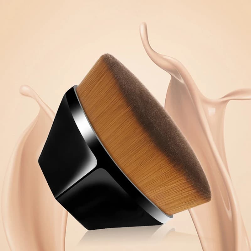 1PC Professional Foundation Makeup Brushes Petal-Shaped Flat Top Kabuki Brush For Liquid CreamOr Flawless Makeup Cosmetics Tool