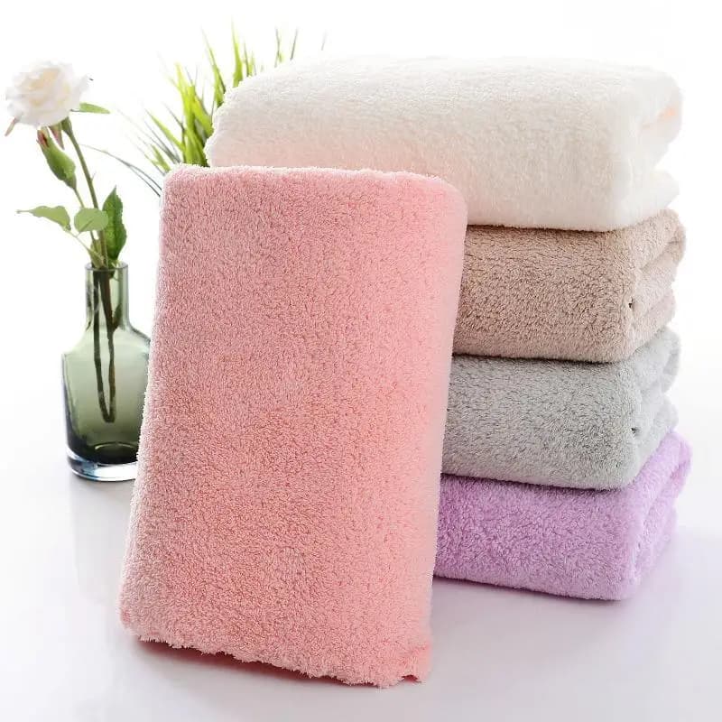 New Coral Fleece Bath Towel Super Absorbent Soft Fluffy Lint Free For Bathroom Gym Travel Home UseAcc