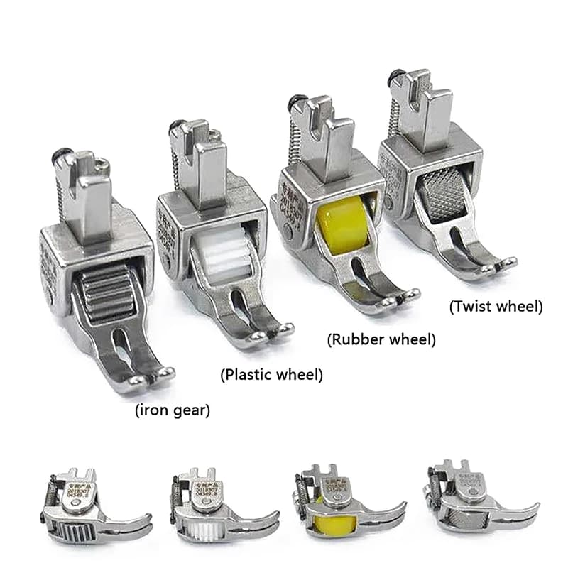 Universal Sewing Machine Foot Presser Sewing Machine Accessories Roller Foot Replacement for Leather Thick Fabric Stitching Acc