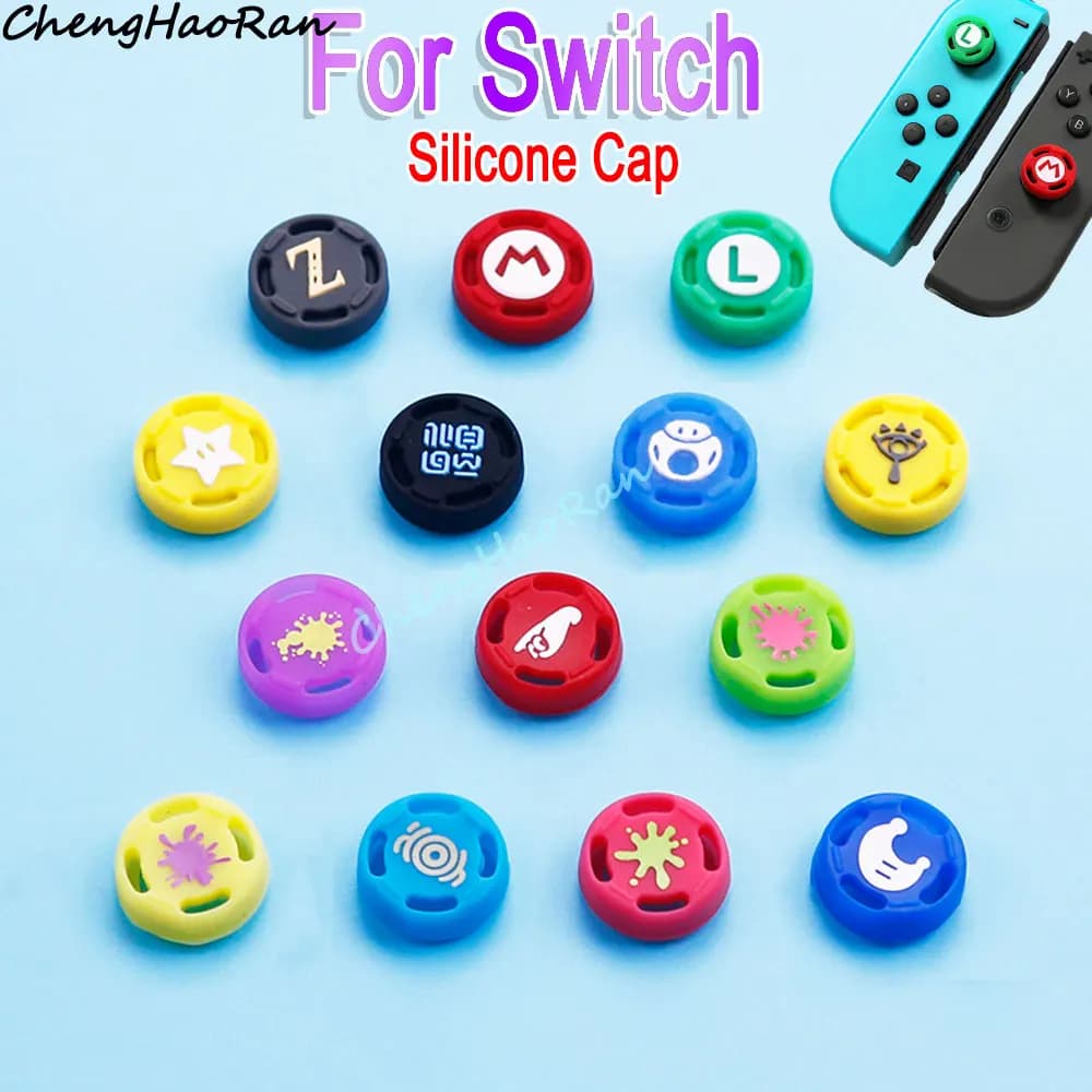 2 pz morbido Silicone Analogico Thumb Stick Grips Caps Per Interruttore Joy Con Copertura Thumbsticks Cap Pelle Per Interruttore JoyCon Controller