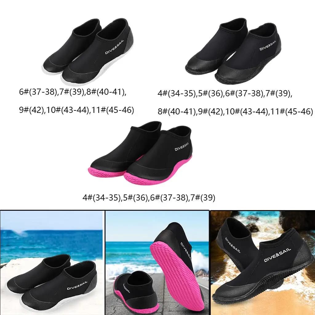 Neoprene diving shoes with Rubber sole, Unisex Bass model for Sailing, Snorkeling and Marine Water Sports