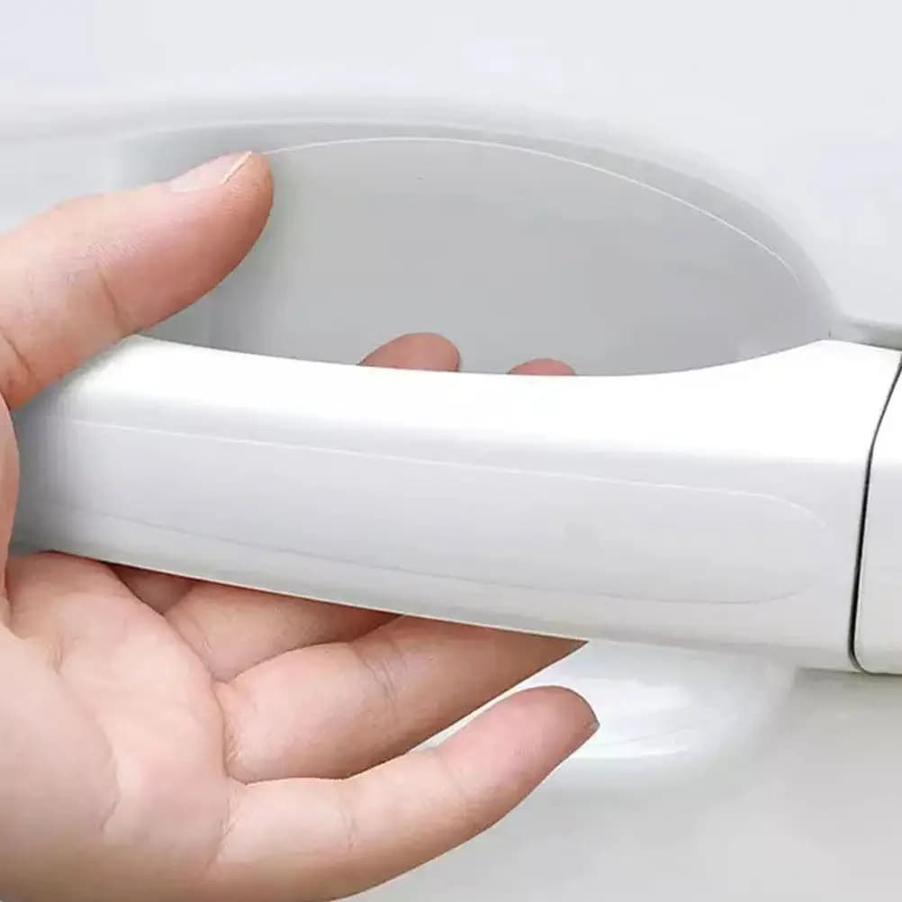 4Pcs Clear Car Door Cup Protector PVC Scratch Dent Stain Resistant Film for Door Handle Edge Slam Stopper Universal Fit