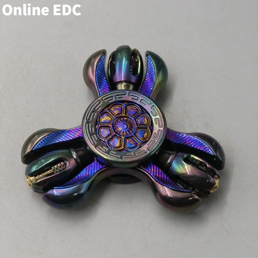 Fidget Spinner CHIMAGO EDC Jing Lun Timascus Easter Egg Usato, Giocattolo Antistress per Adulti, Spinner a Tre Pale