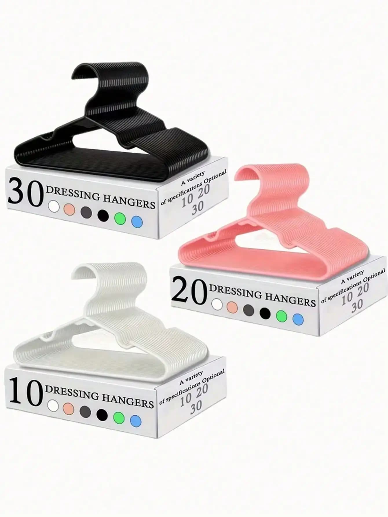 20 appendiabiti in metallo, un appendiabiti semplice e di colore neutro per uso domestico.
