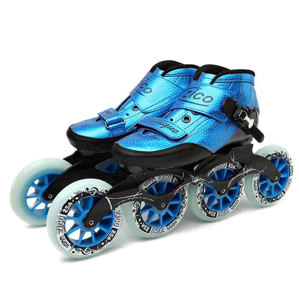Pattini in linea Pattini da velocità Scarpe da skate originali ZICO in fibra di carbonio Patine da pattinaggio da corsa professionali 4*90/100/110mm /3*125mm