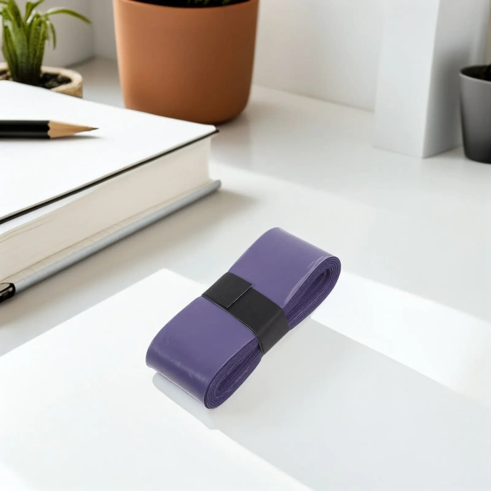 8 Pezzi Nastro Grip per Racchette da Tennis Viola, Assorbente e Antiscivolo, per Badminton e Canna da Pesca