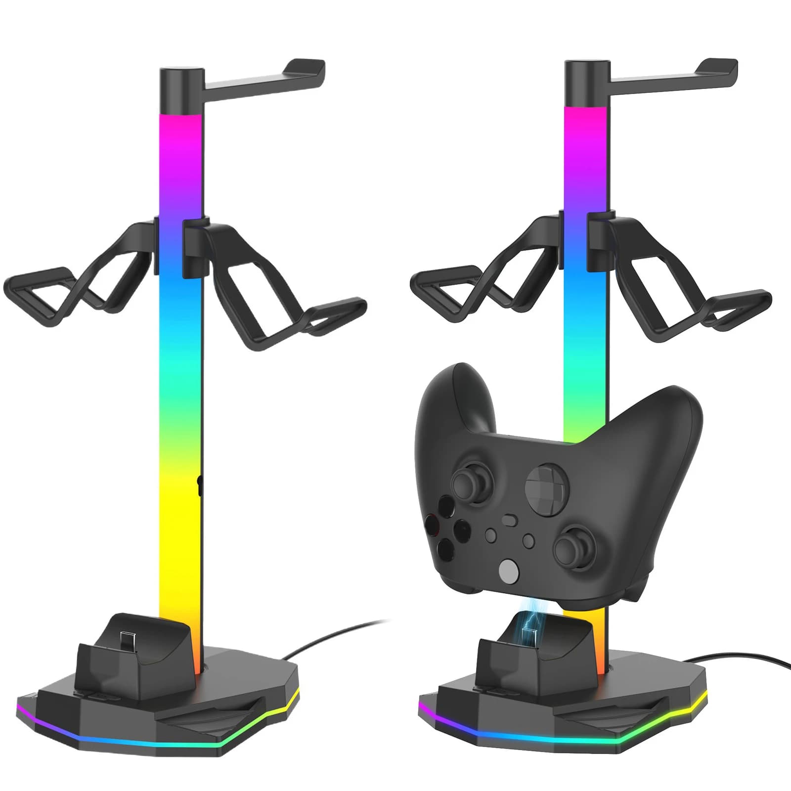 Stazione di Ricarica per Controller Xbox Series X, Supporto per Controller di Gioco, Supporto per Cuffie, Accessori per Organizzazione