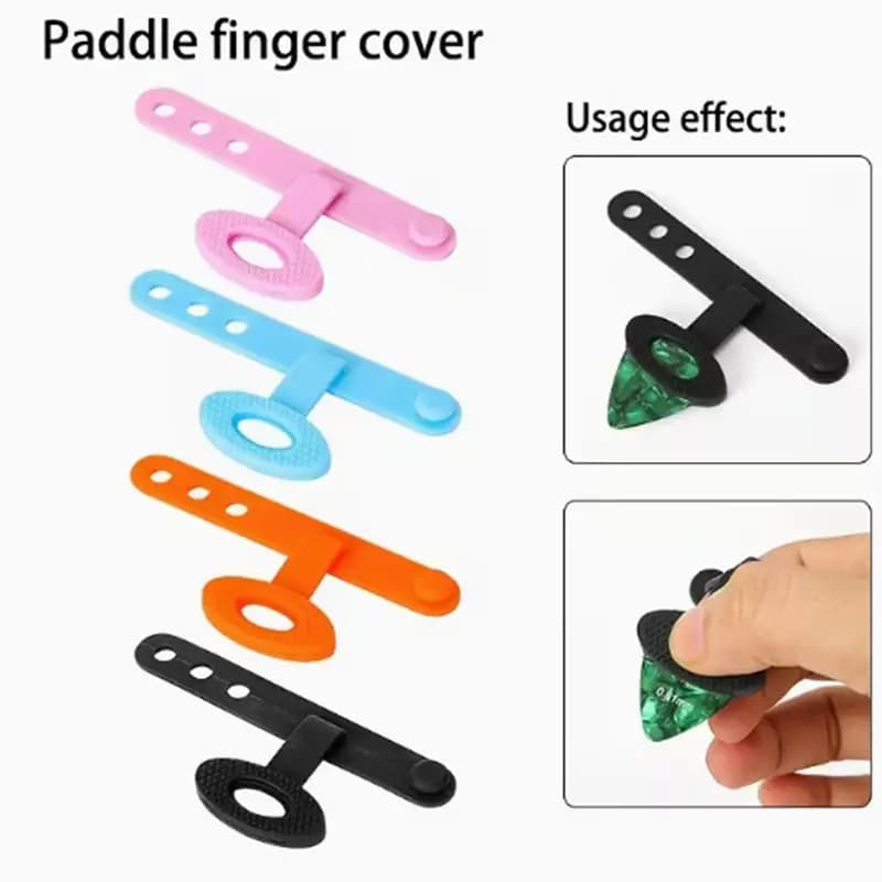1 Pezzo Protezione per Dita in Silicone per Chitarra, Antiscivolo, Porta Plettro per Principianti, Accessori per Strumenti a Corda