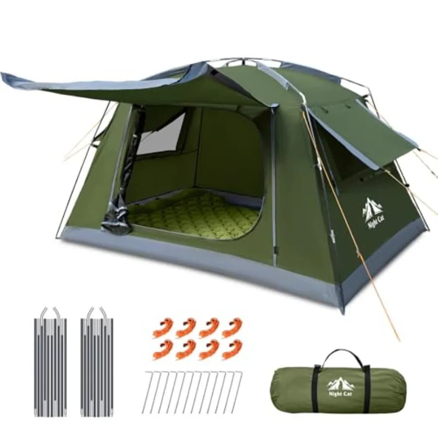 Tenda da Campeggio per Escursionismo: Portatile, Impermeabile, Montaggio Rapido e Compatta per Festival all'Aperto