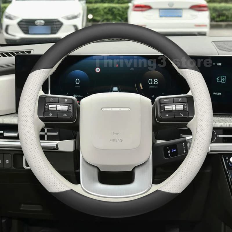Coprivolante in Pelle per Hyundai Santa Fe Hybrid 2006-2026, Accessori Auto per Interni Hyundai Grandeur 2025
