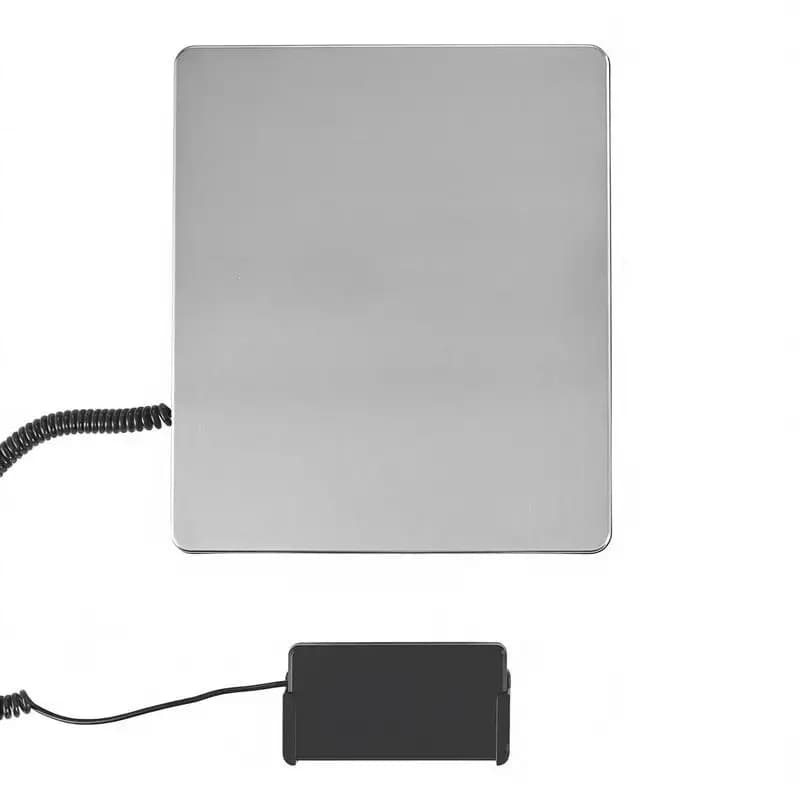 Heavy Duty Courier Scale 440lbs x 1.7oz For Luggage Home Post Office, Large Weight Capacity Timer Tare Function HD LCD Screen Portable Design AC/DC Power Supply FCC Certified Professional Grade Measuring Tool