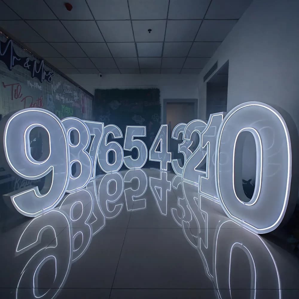 Insegna al Neon LED Personalizzata con Lettere e Numeri, Luce Notturna Personalizzata per Casa, Camera da Letto, Feste, Matrimoni ed Eventi