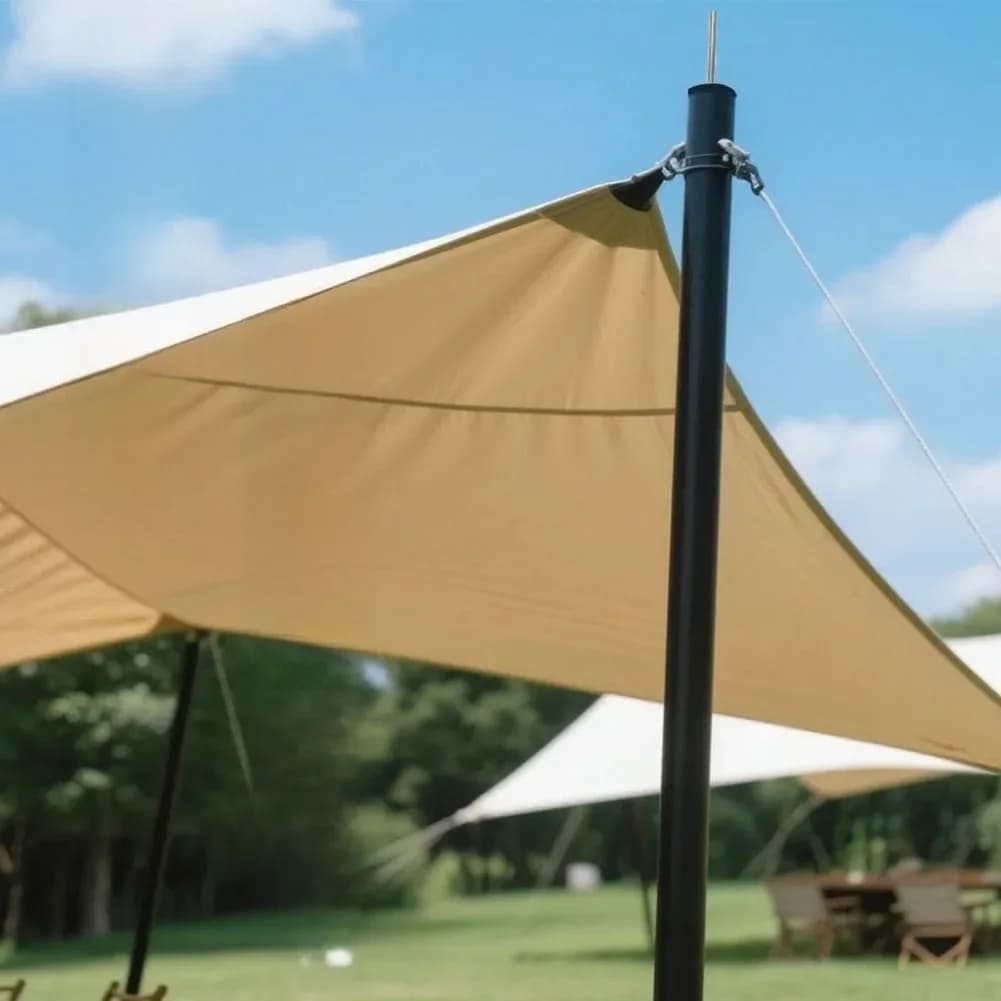 2pcs Camping Tent Poles Telescopic Tarp Poles Adjustable Camping Awning Poles Lightweight Tent Poles Camping Tent Accessories