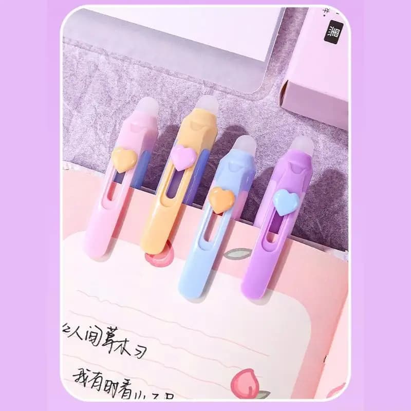 4 Pack Retractable Fine Point Gel Pen Set for Corrections, Lists and Plans