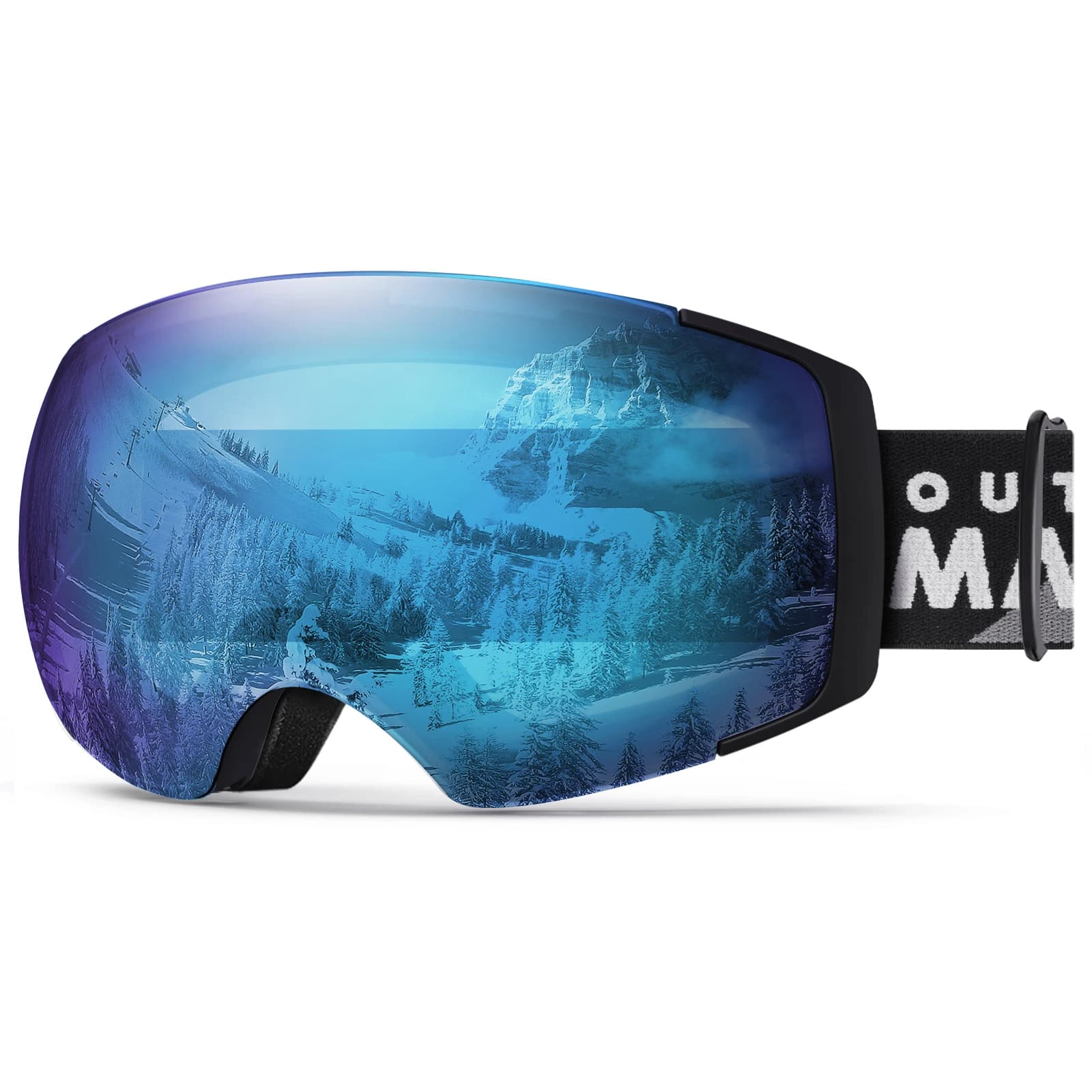 OutdoorMaster Logo personalizzato Occhiali da sci Lenti antiappannamento all'ingrosso Protezione UV400 OTG Occhiali da snowboard da neve Occhiali da sci Uomo Donna