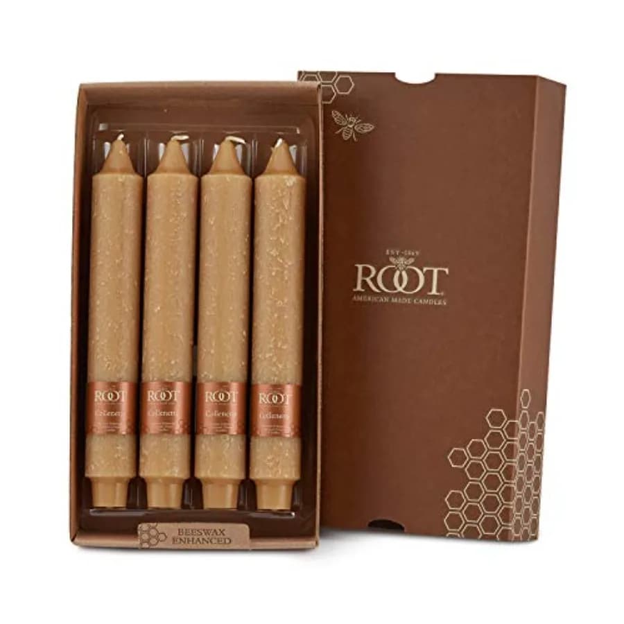 Set di Candele per Cena Senza Profumo, Miscela Premium, Confezione da 4 Pezzi