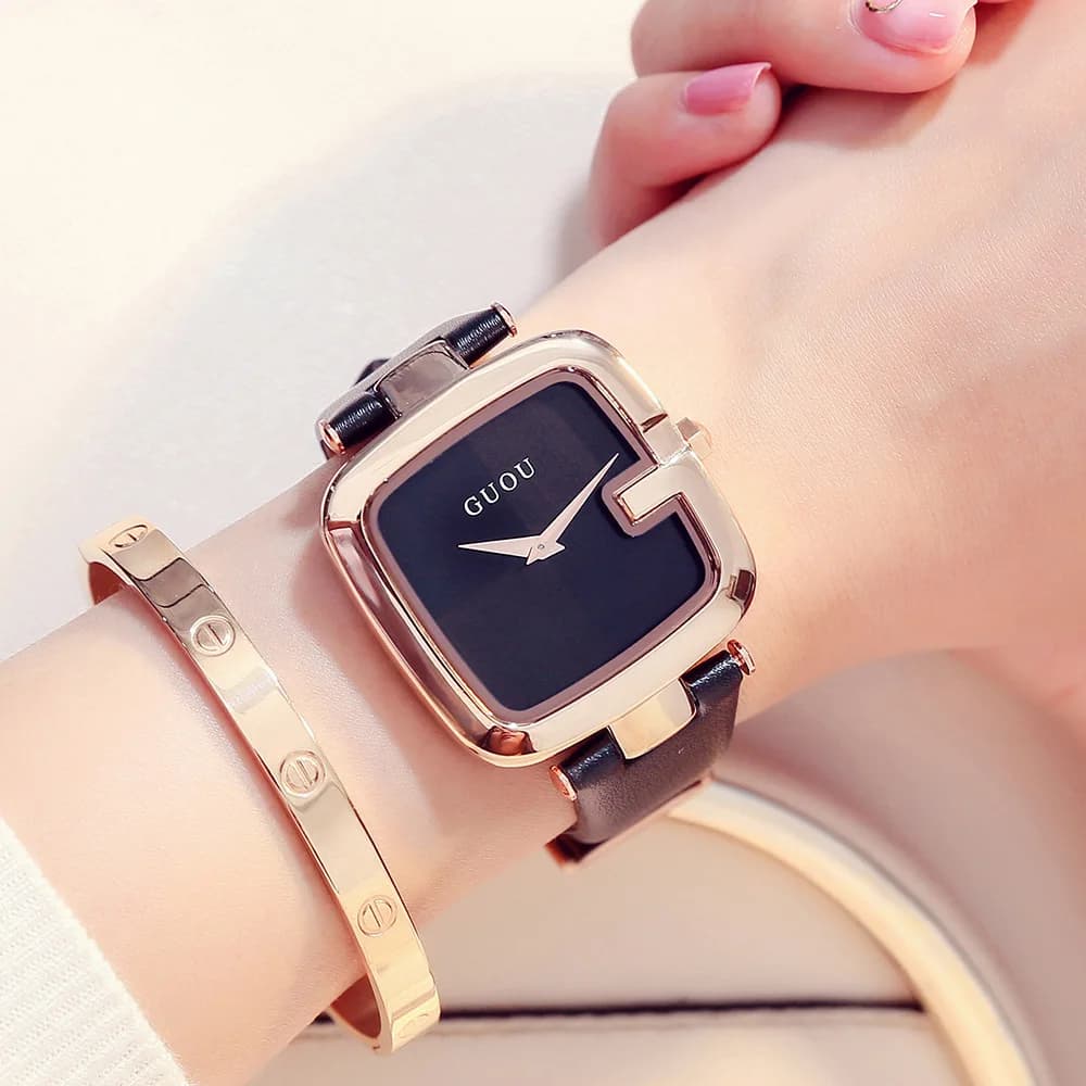 Orologio da donna elegante, orologio alla moda Orologio quadrato da donna sofisticato e lussuoso, regalo per le donne, accessorio da donna.