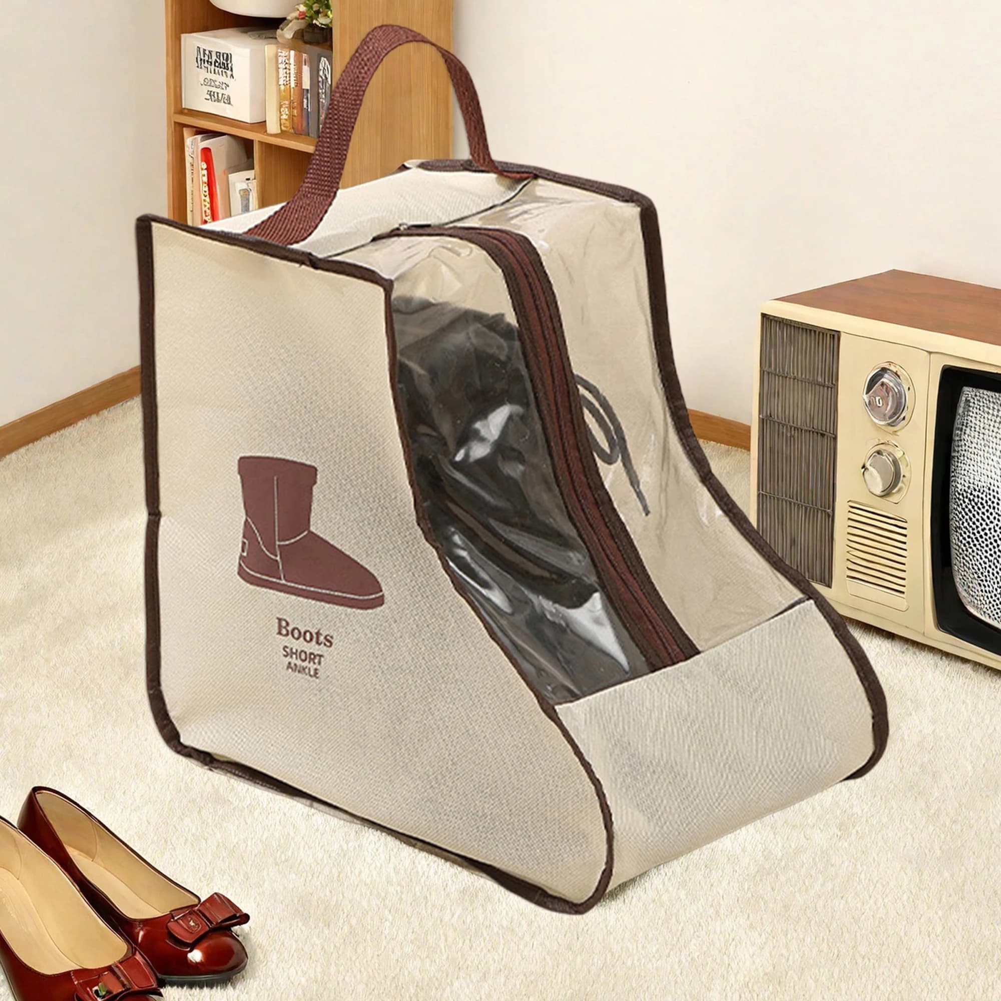 Borsa porta scarpe portatile impermeabile con copertura in PVC per viaggi e uso quotidiano - Borsa protettiva per scarpe in tessuto non tessuto