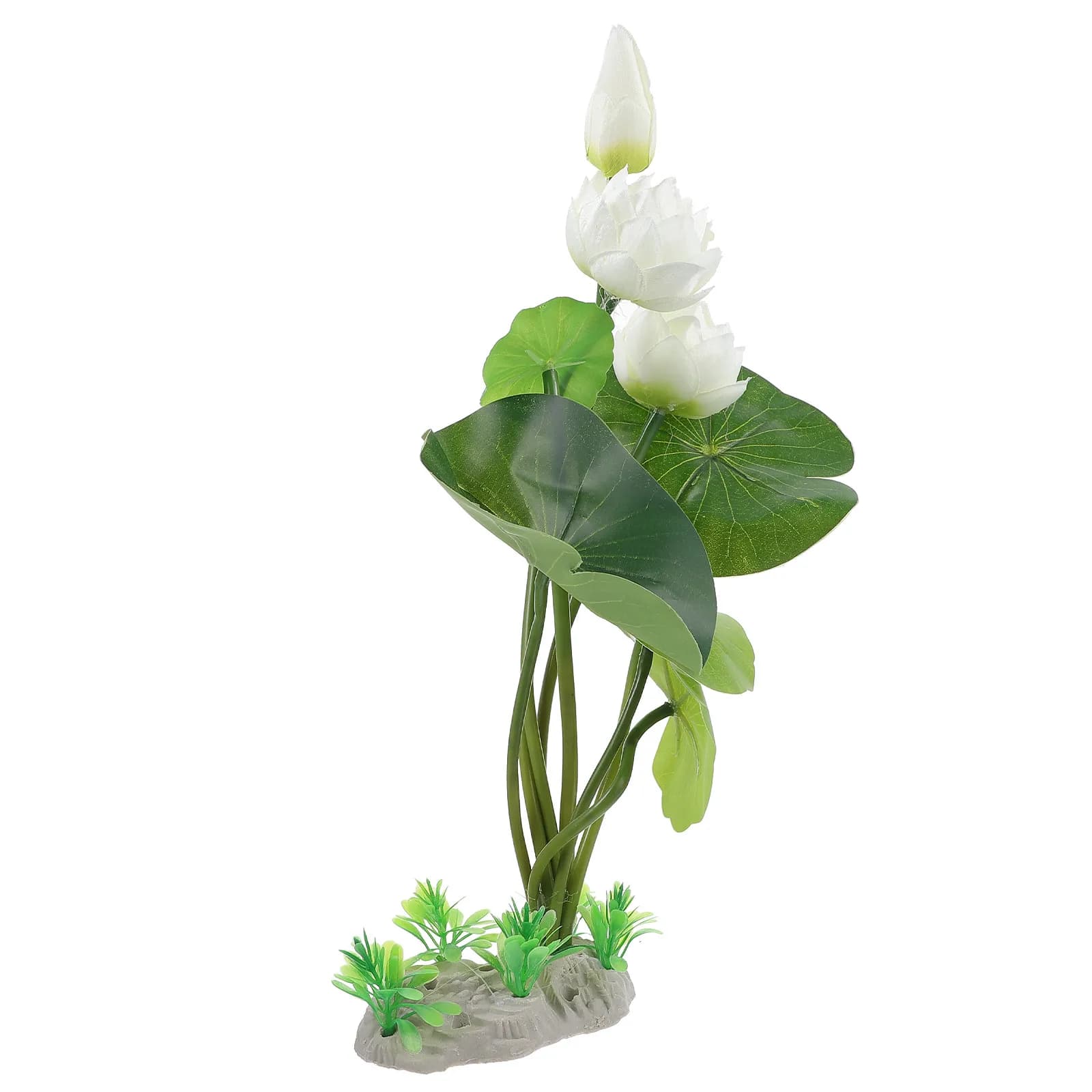 Plastic Aquarium Plant Artificial Lotus Flower Simulation Fish Tank Decoration Realistic Fish Aquarium Accessories Aquatic Plant