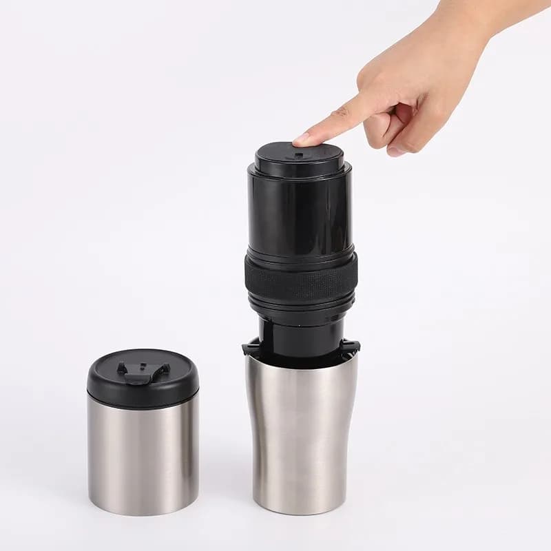Simple portable coffee machine grinding beans integrated electric grinding American extraction home portable camping hand cup