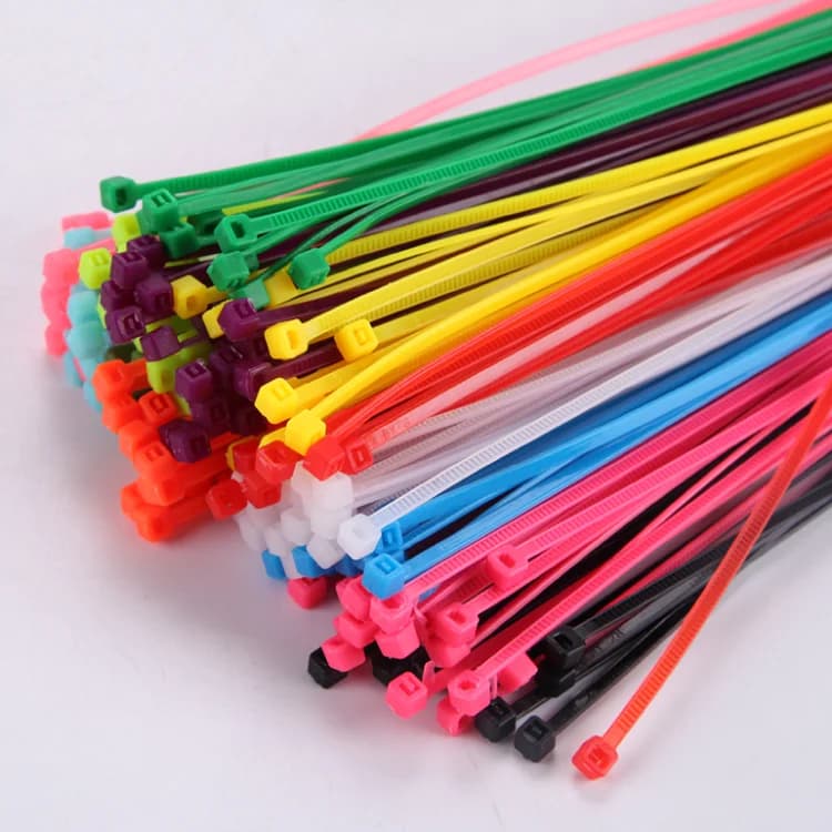 Colorful Self-Locking Nylon Cable Ties 3/4 X 100/150/200 Plastic Zip Ties Wire Binding Wrap Straps for DIY Cable Management And