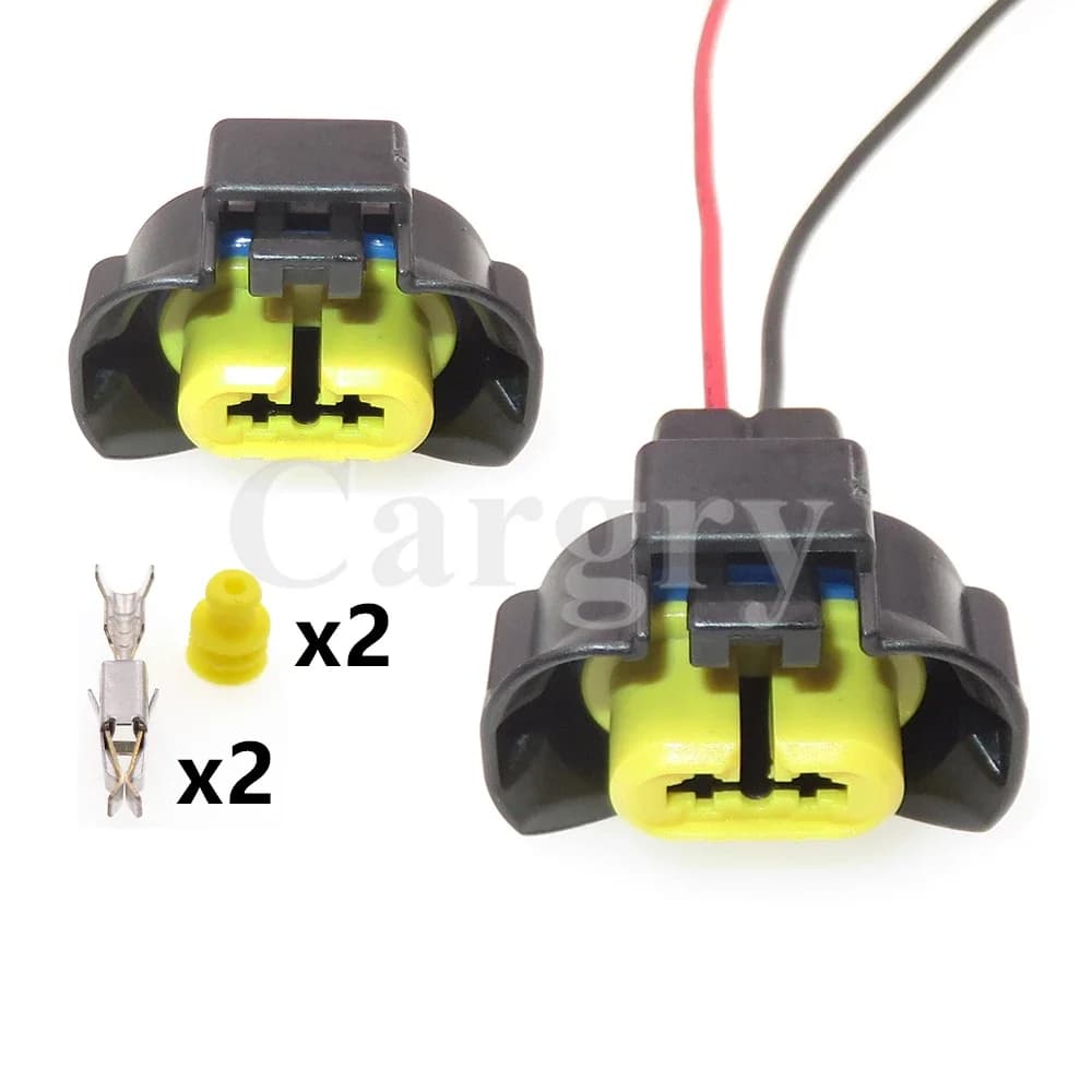1 Set 2P 240PC023S4019 Connettore Elettrico Impermeabile per Fari Fendinebbia Auto, Assemblaggio AC per Nissan ST090521-01