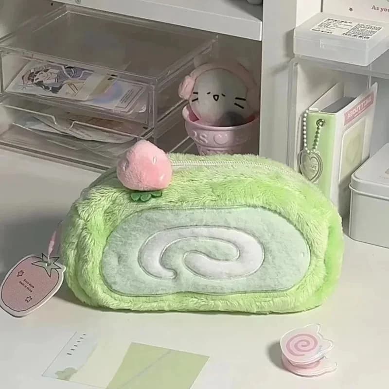 Large Capacity Cute Plush Pencil Case | Multifunctional Stationery Storage Bag