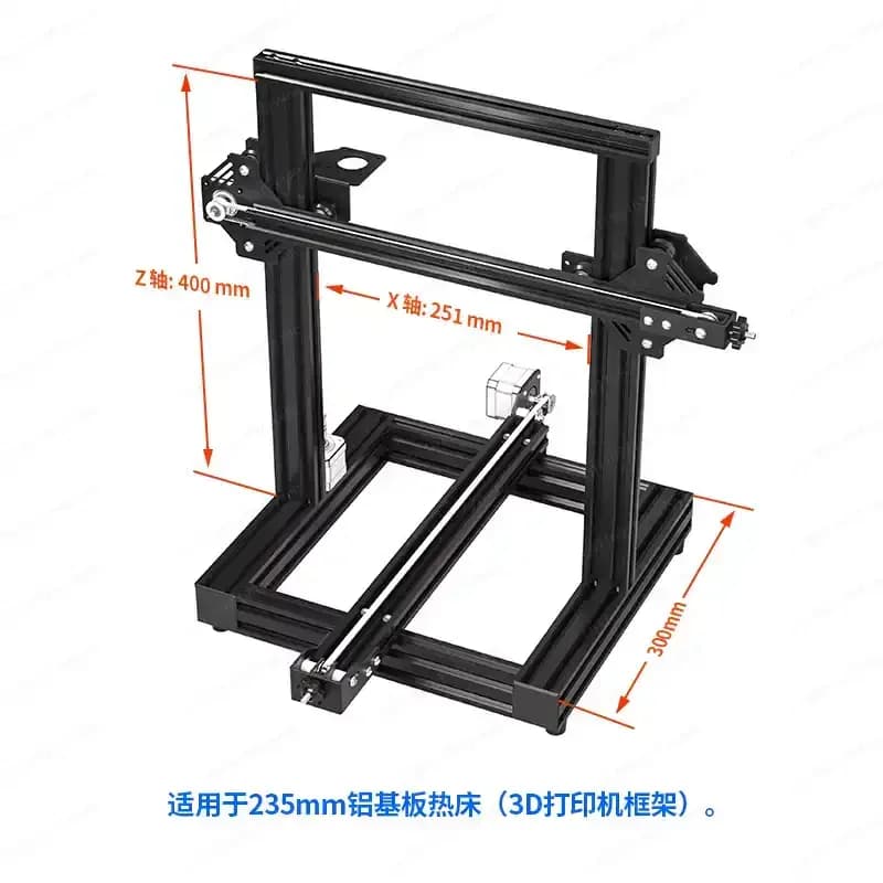 Kit di Montaggio Fai-da-Te per Telaio Stampante 3D, Parti in Alluminio 2020 2040 per Ender3 CR-10 Knot