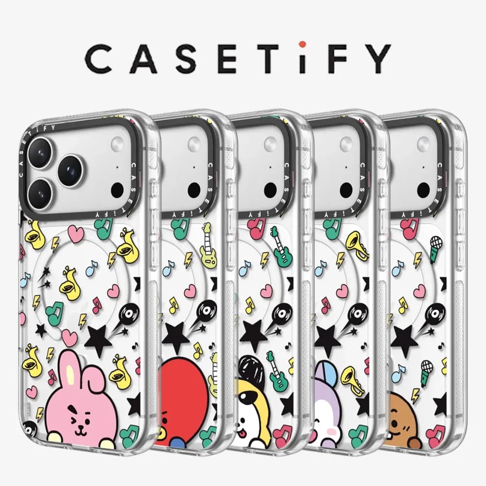 CASETiFY BT21 WORLD VOYAGE Series Magnetic Drop-proof Case for iPhone 13 14 15 16 17 Pro Max Air 14 Plus Protect Cover