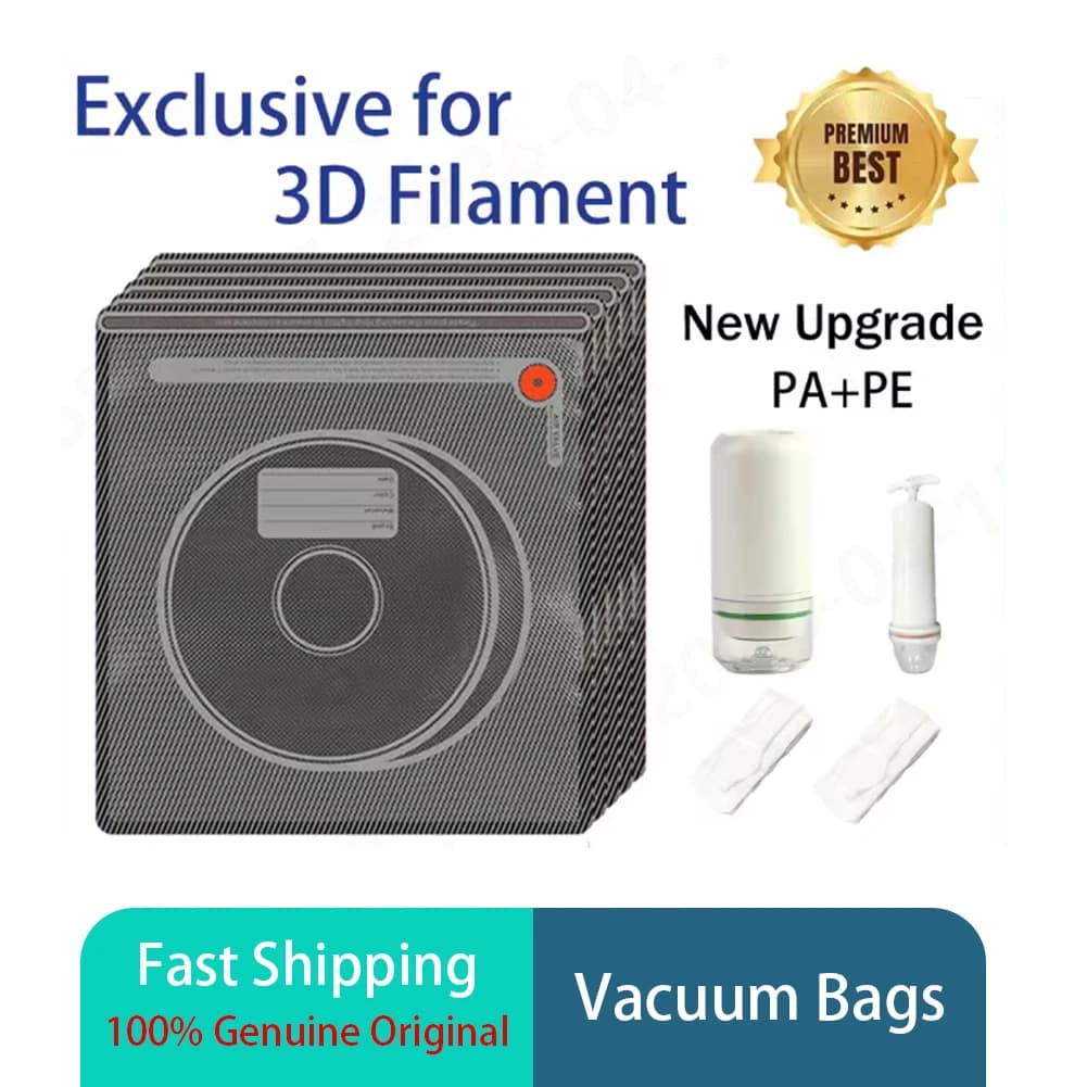 For Creality 3D Filament Vacuum Bags Black Lightproof Reusable Moisture-Proof Universal For PLA ABS PETG More Filaments Dry